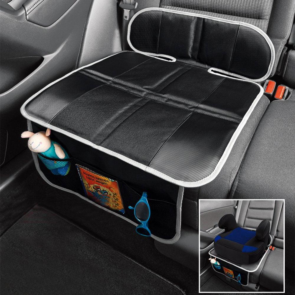 Big Ant car seat protector storage pocket keeping small items tidy and accessible