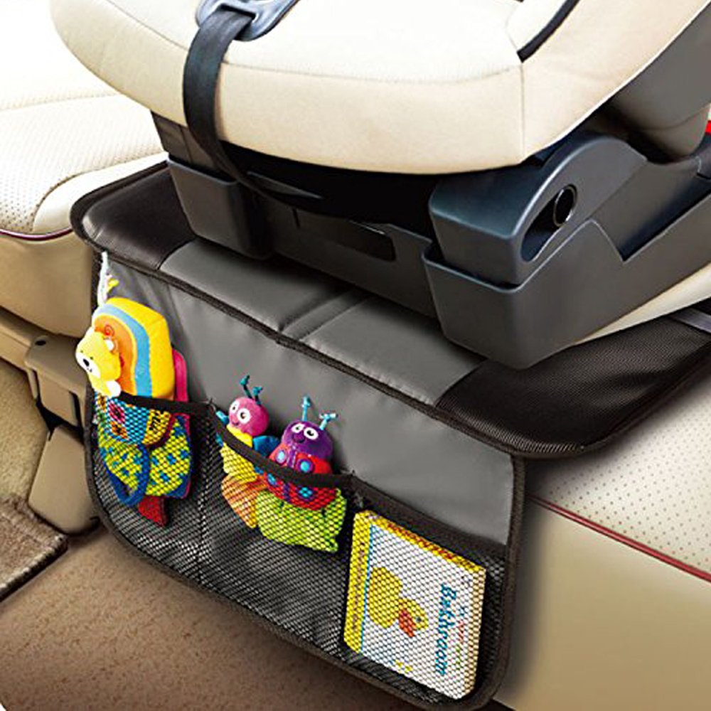 Big Ant car seat protector three mesh pockets for quick-access items