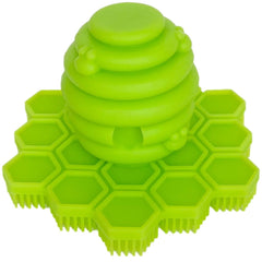 Big Bee, Little Bee ScrubBEE lime handheld grip aids independent washing.