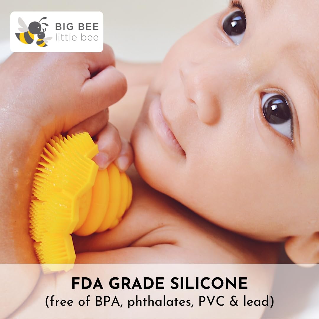 Big Bee, Little Bee lime scrubber with textured handle supports small grips.