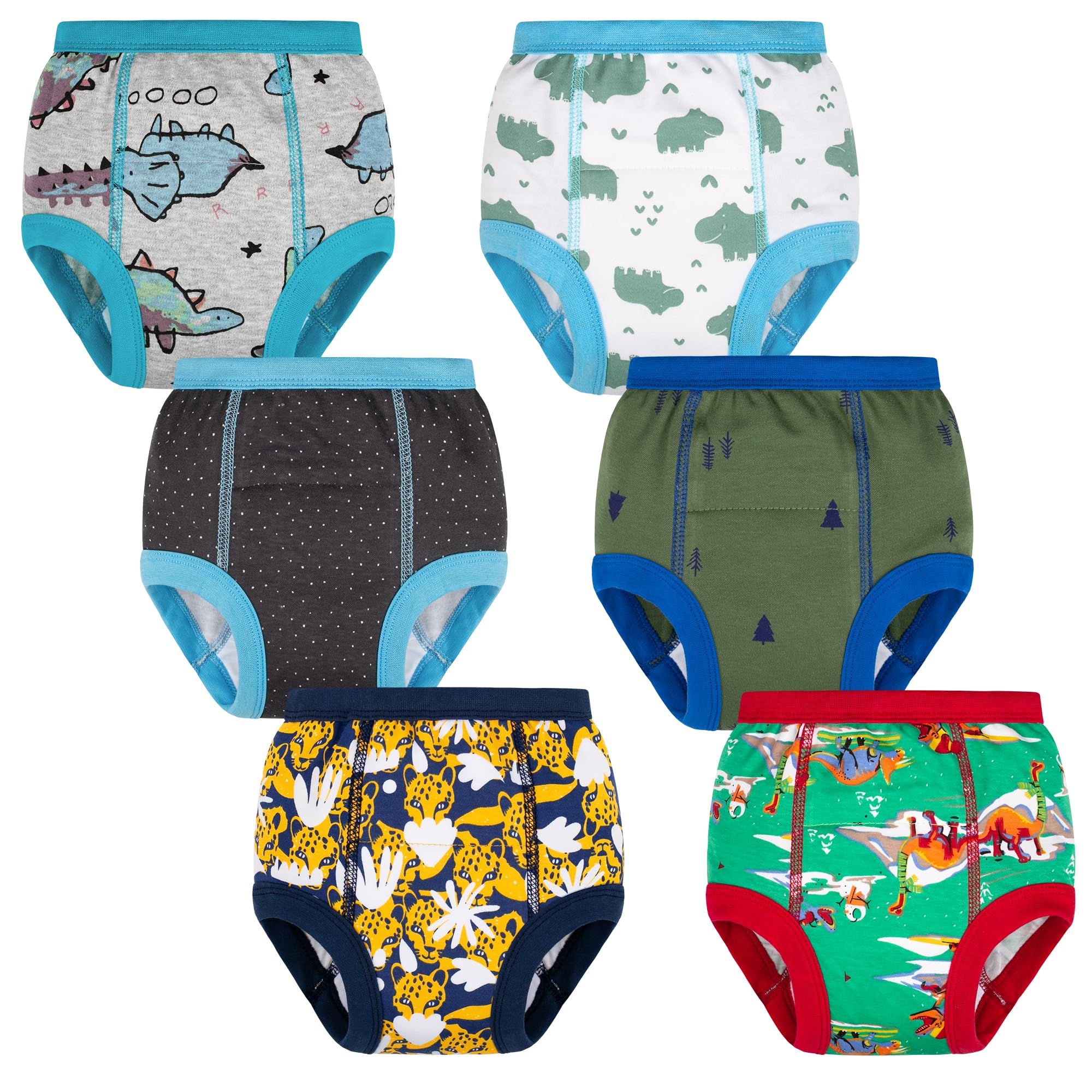 BIG ELEPHANT 6-pack potty training pants pack with fun prints for confident potty training.