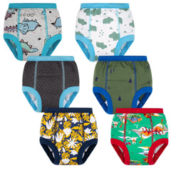 BIG ELEPHANT 6-pack potty training pants pack with fun prints for confident potty training.