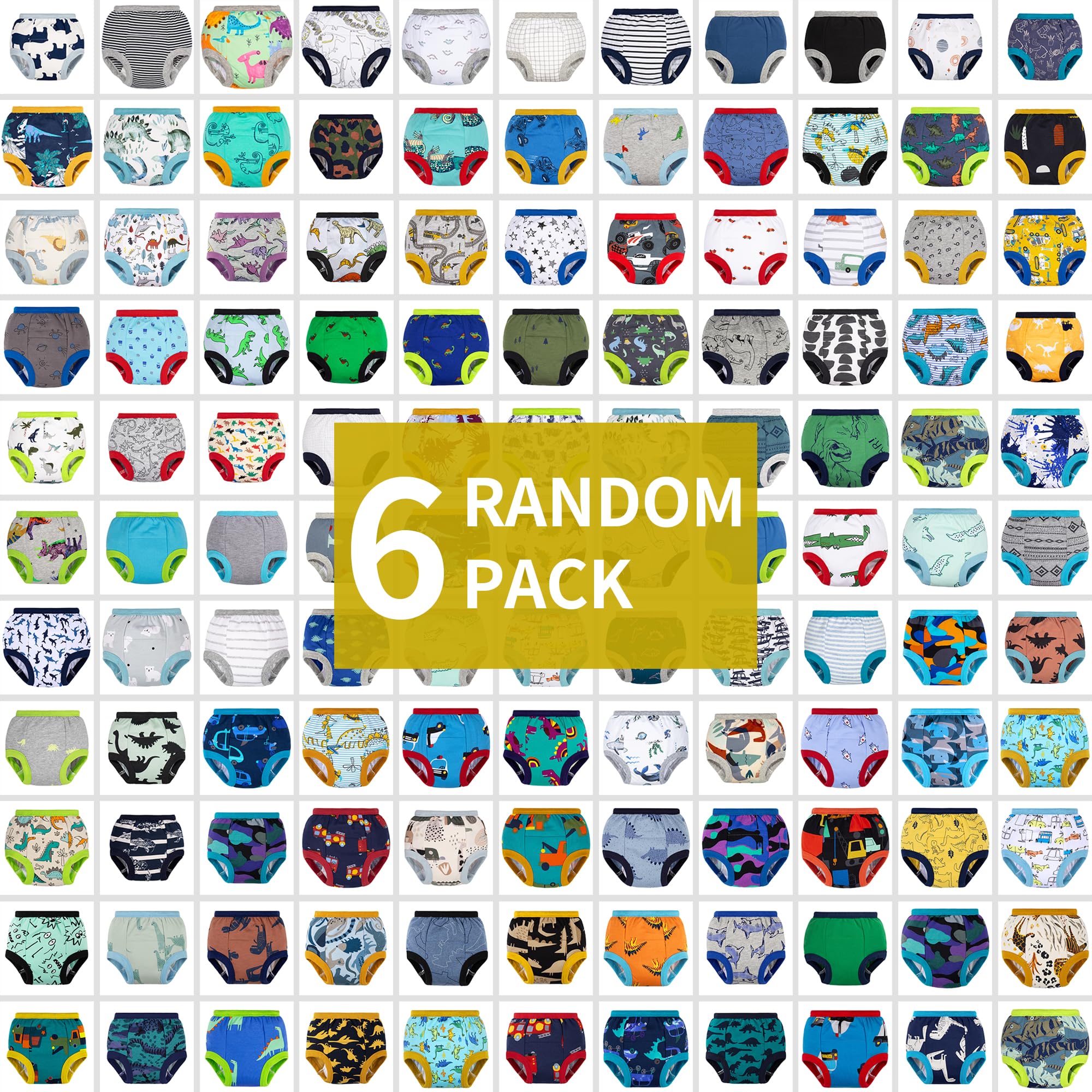 BIG ELEPHANT random-color toddler training pants pack with surprise patterns for potty training