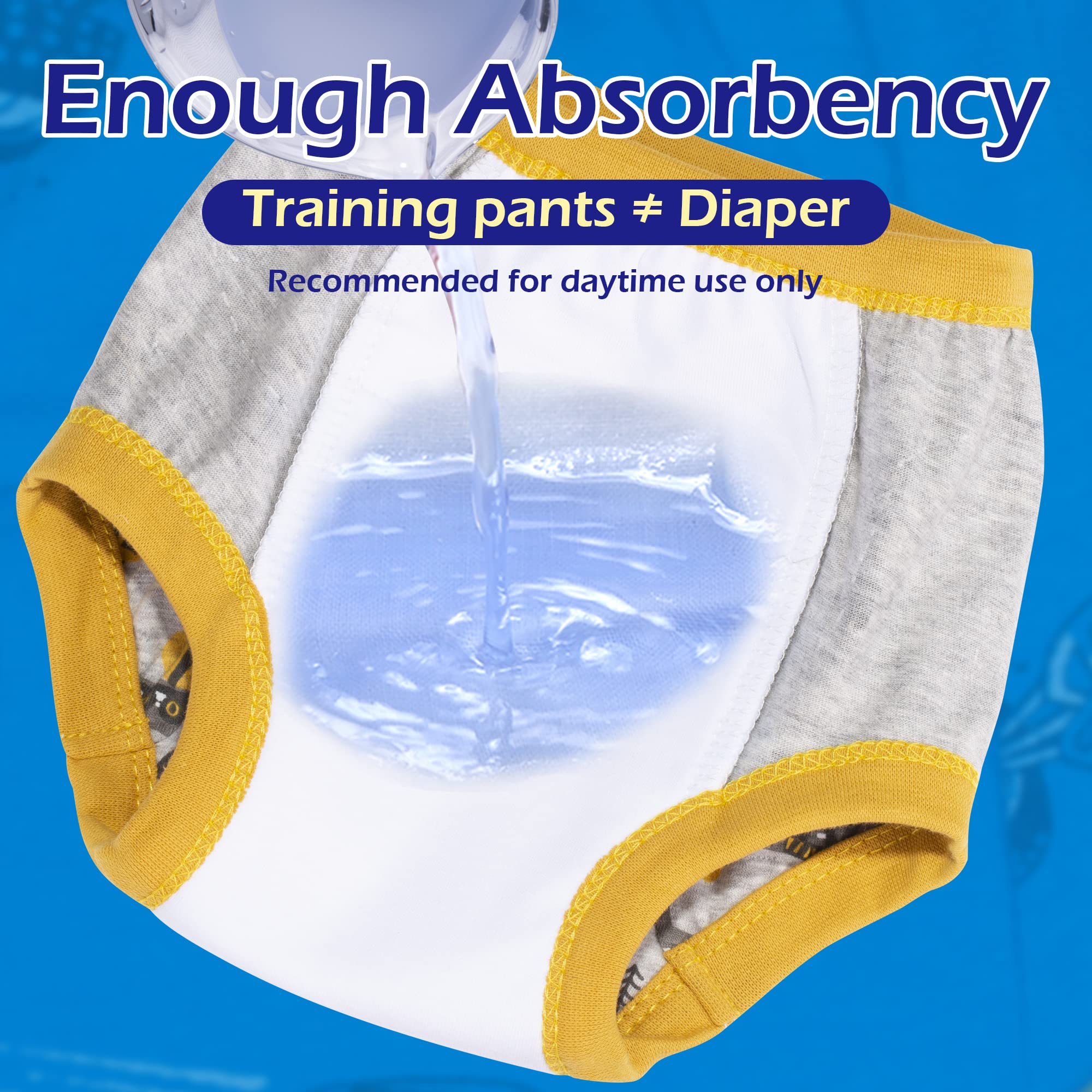 BIG ELEPHANT worn-child demonstrates real-looking underwear that supports potty training.