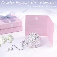 BigPig baptism card with tender message for baby girl.