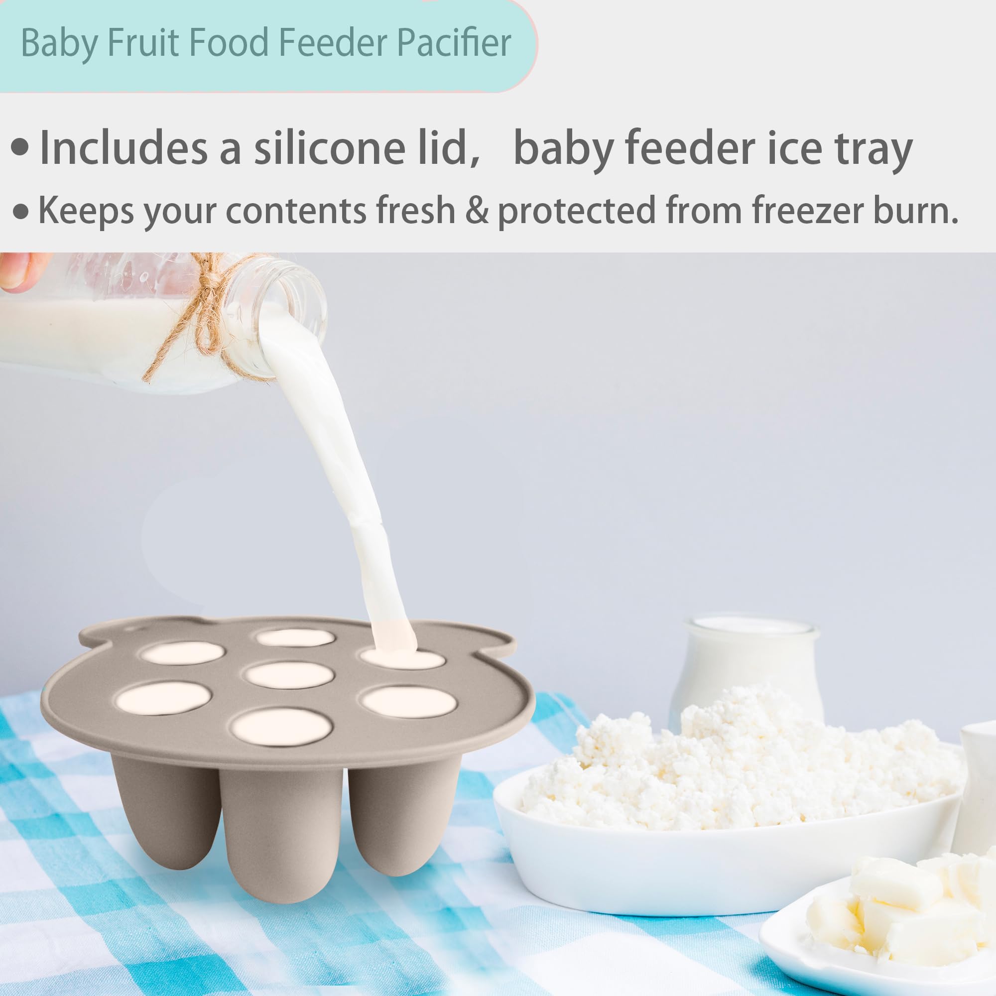 BIGSPINACH breastmilk popsicle teether ready for teething and cold snacks