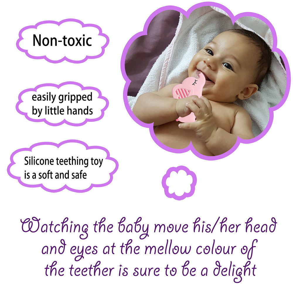 Bigspinach easy-clean teether is dishwasher-safe and boil-safe for sterilization