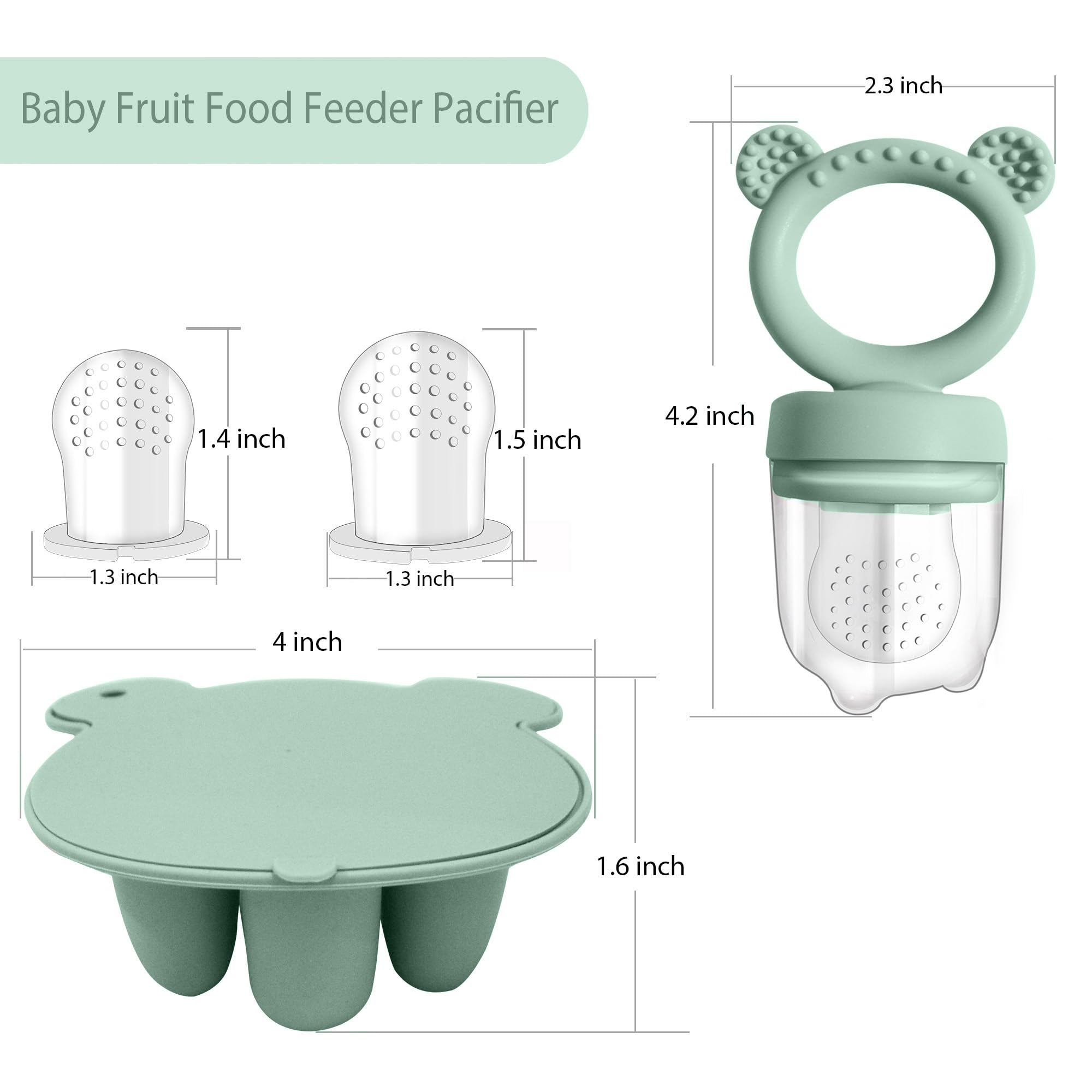 BIGSPINACH pouch with 2mm holes; safe, small bites for digestion.