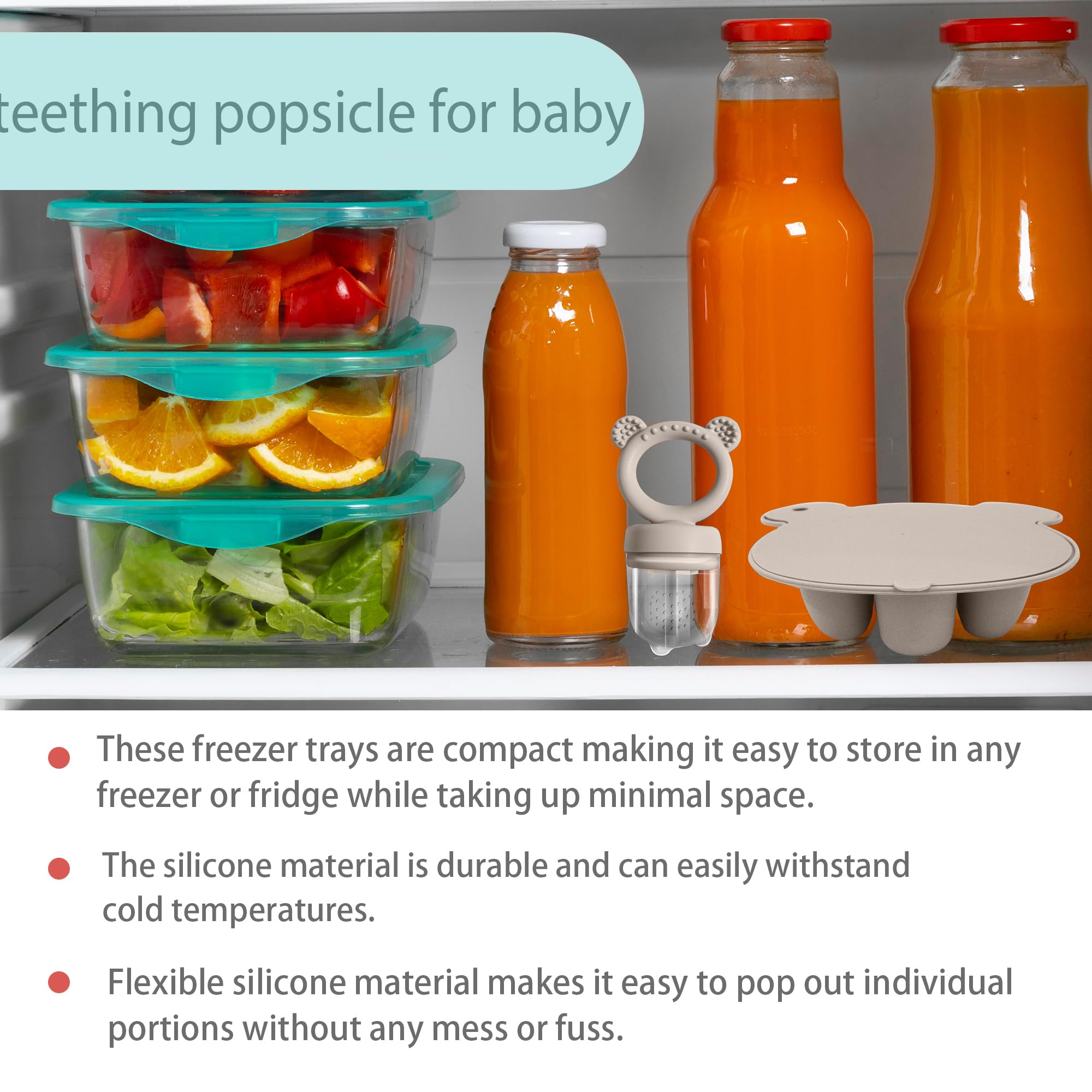 BIGSPINACH frozen fruit feeder use example with a safe cold snack