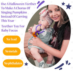 Big Spinach pumpkin teether blind-box view hints at Halloween-themed sensory play.