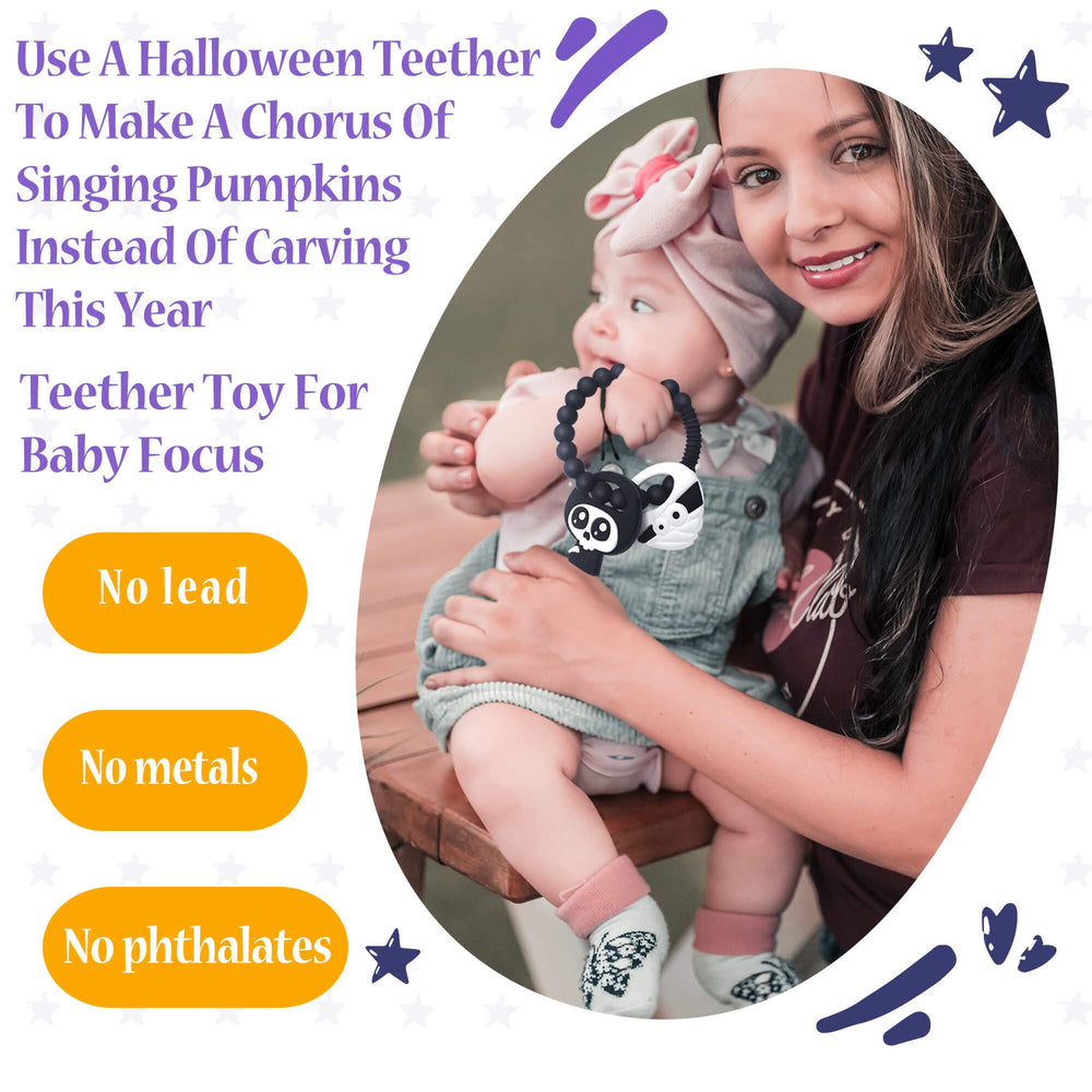 BIGSPINACH sensory-friendly teether adult wear close-up emphasizing safe non-toxic design