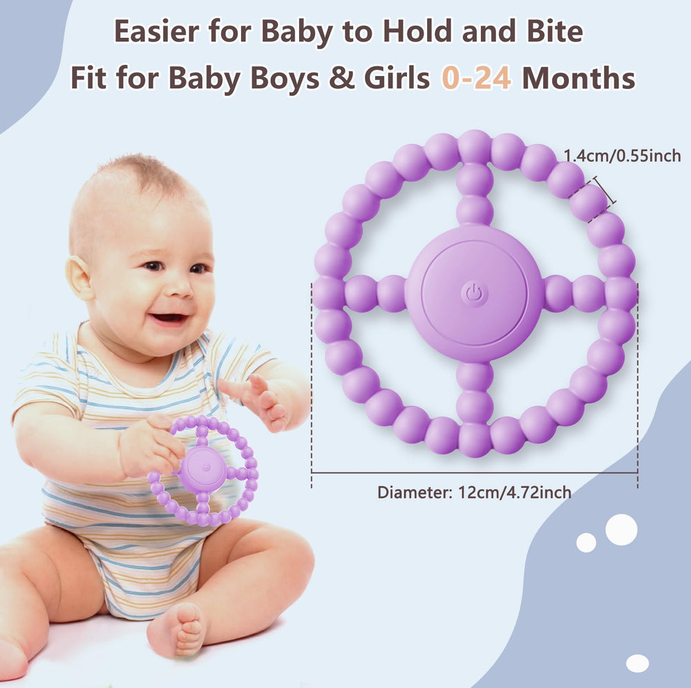 BIKCANP portable teether waterproof purple ready for travel.