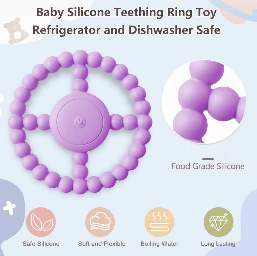 BIKCANP safe durable silicone chew toy purple for everyday use.
