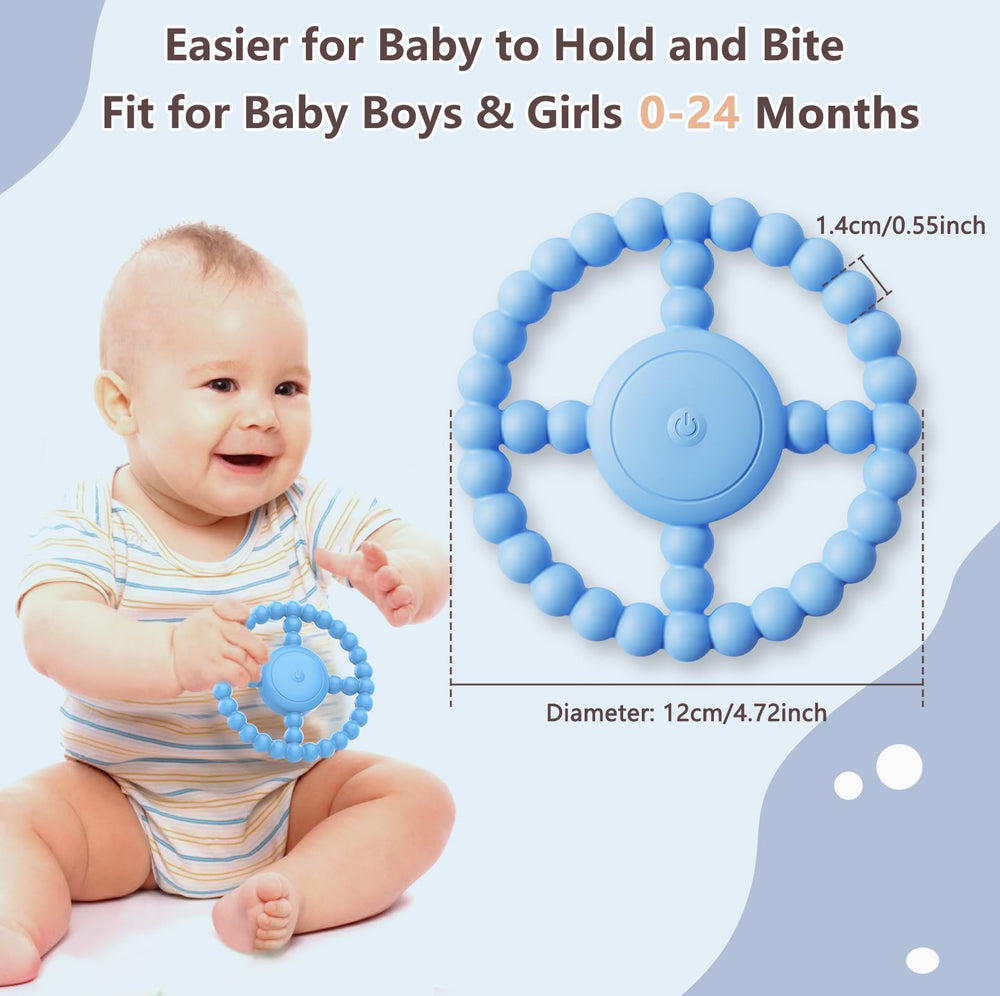 BIKCANP sensory chew toy blue teether supports oral exploration and motor skills
