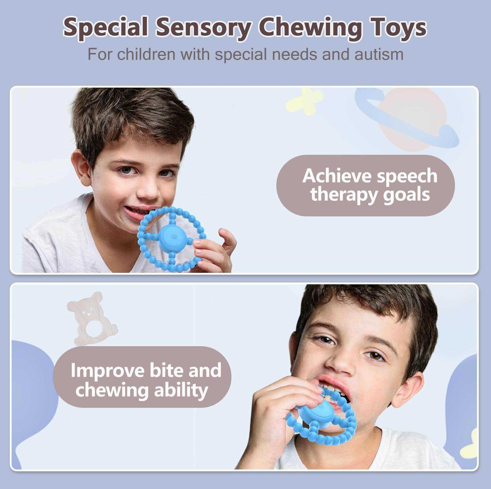 BIKCANP blue waterproof chew toy is easy to clean after busy play sessions