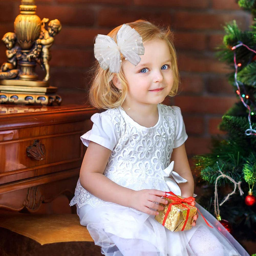 BIKCZEWIN ivory bow worn by a child adds wedding or party flair