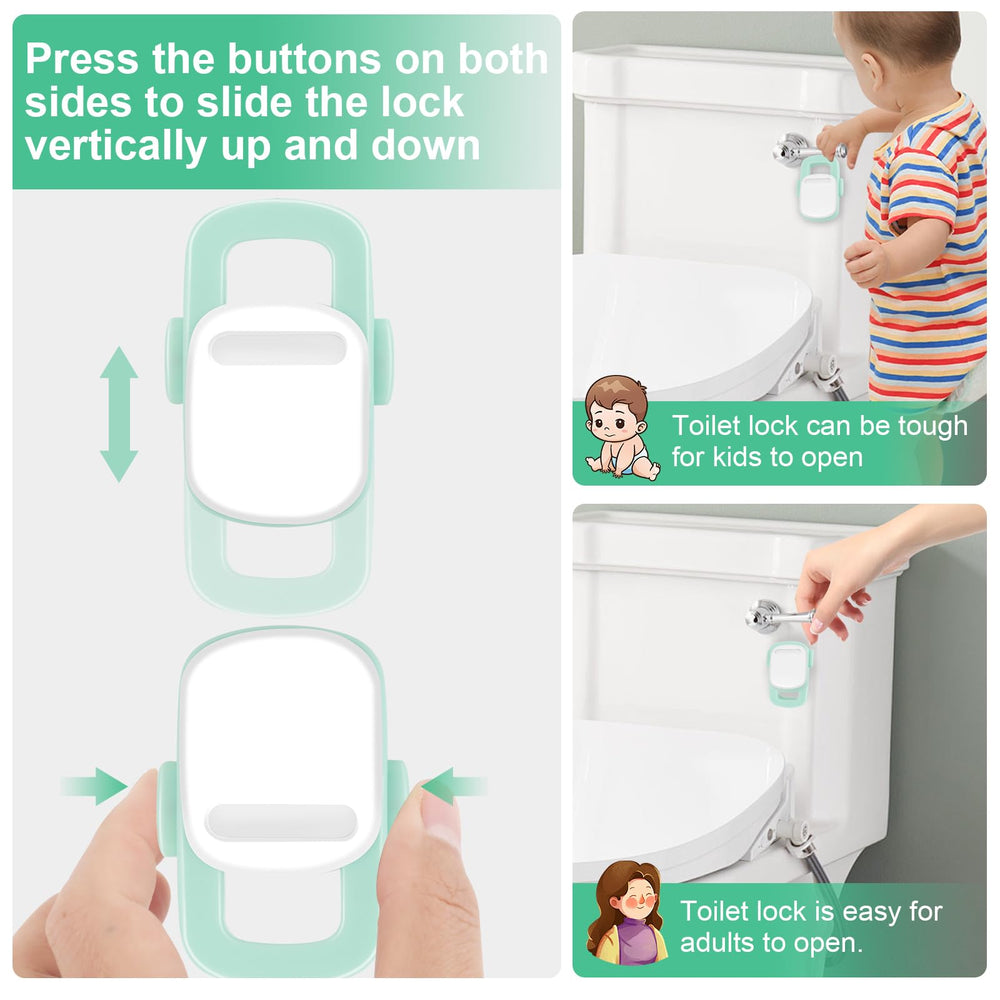 BiKontrun toilet lock in-use demo shows children won’t flush at will.