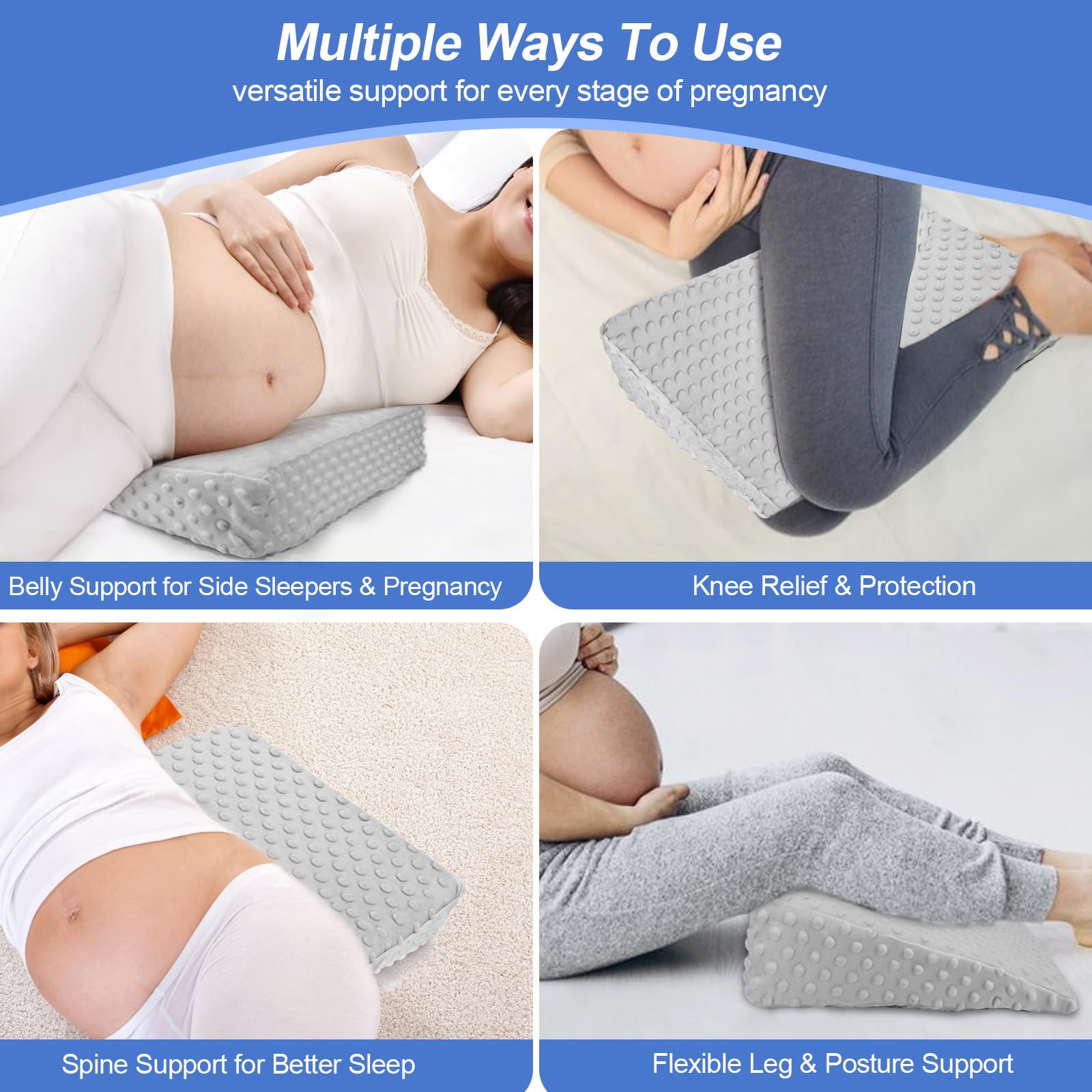 BiKontrun wedge pillow knee support for leg comfort.