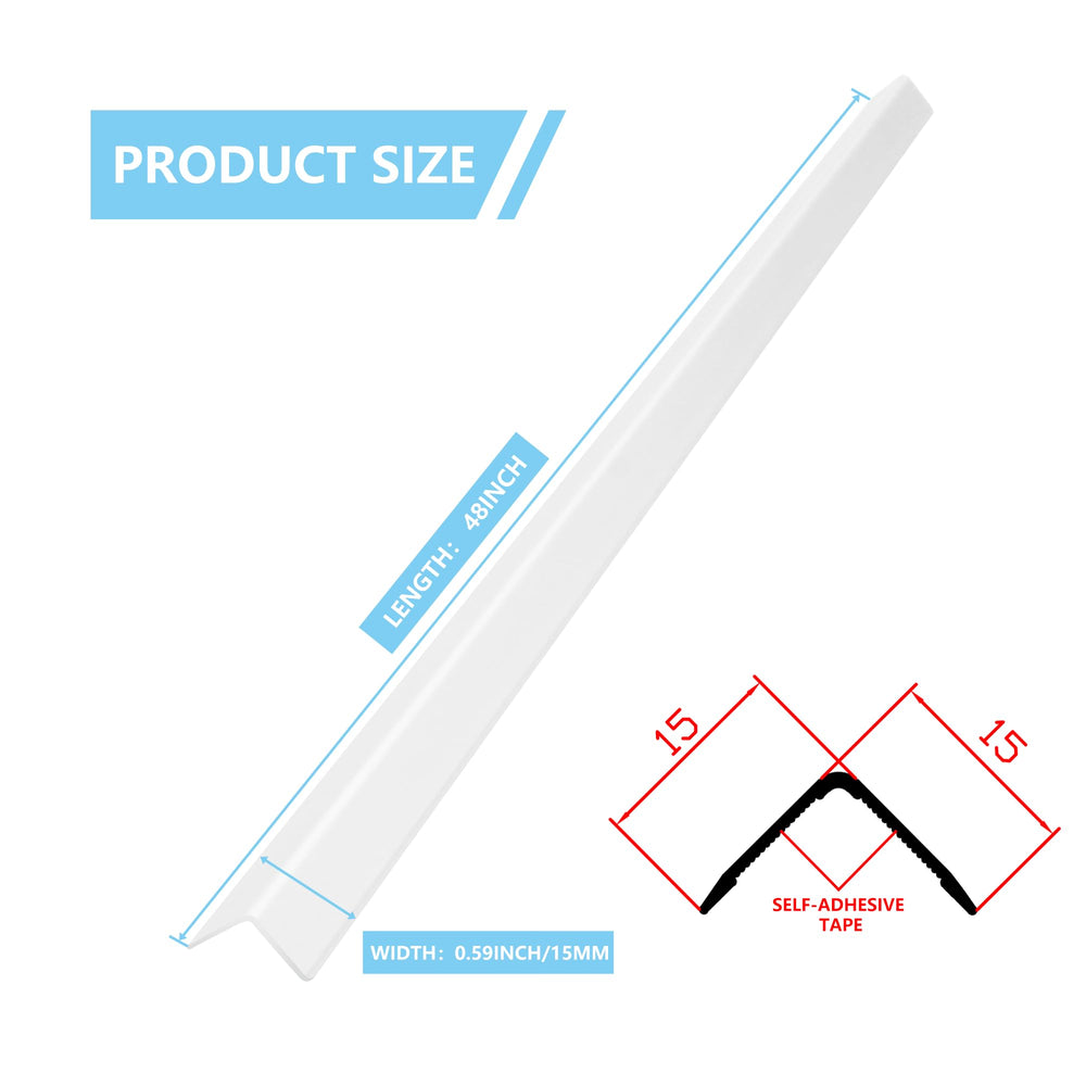 Bikykose wall corner protector self-adhesive back shows quick setup option for DIY installation.