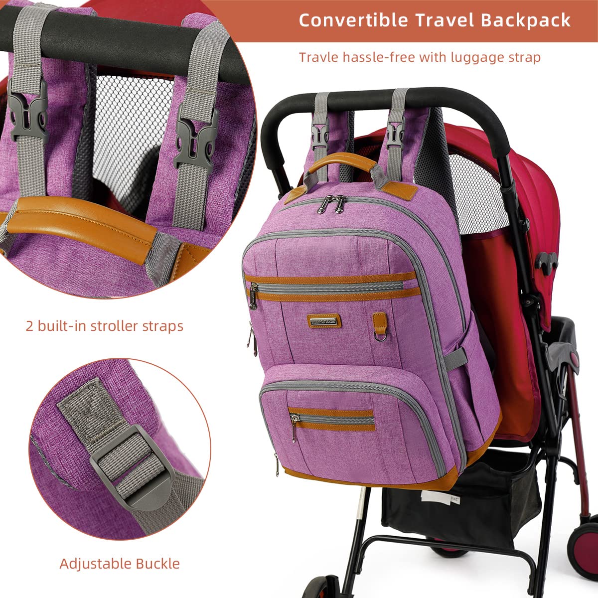 Billiton Mashi diaper backpack insulated bottle pockets for temperature control