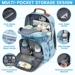 Billiton Mashi diaper bag backpack insulated bottle pockets keep drinks at temperature