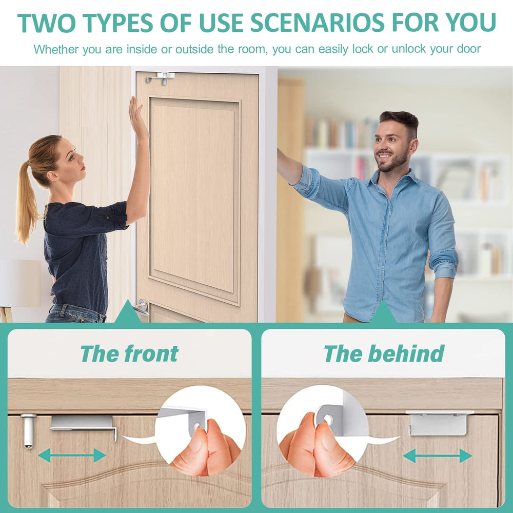 BILLROAD door lock in use on bathroom and bedroom doors.