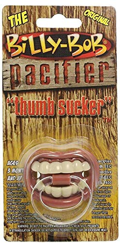 Billy Bob Teethe Thumb Sucker Pacifier with contoured shield emphasizes ventilation and comfort
