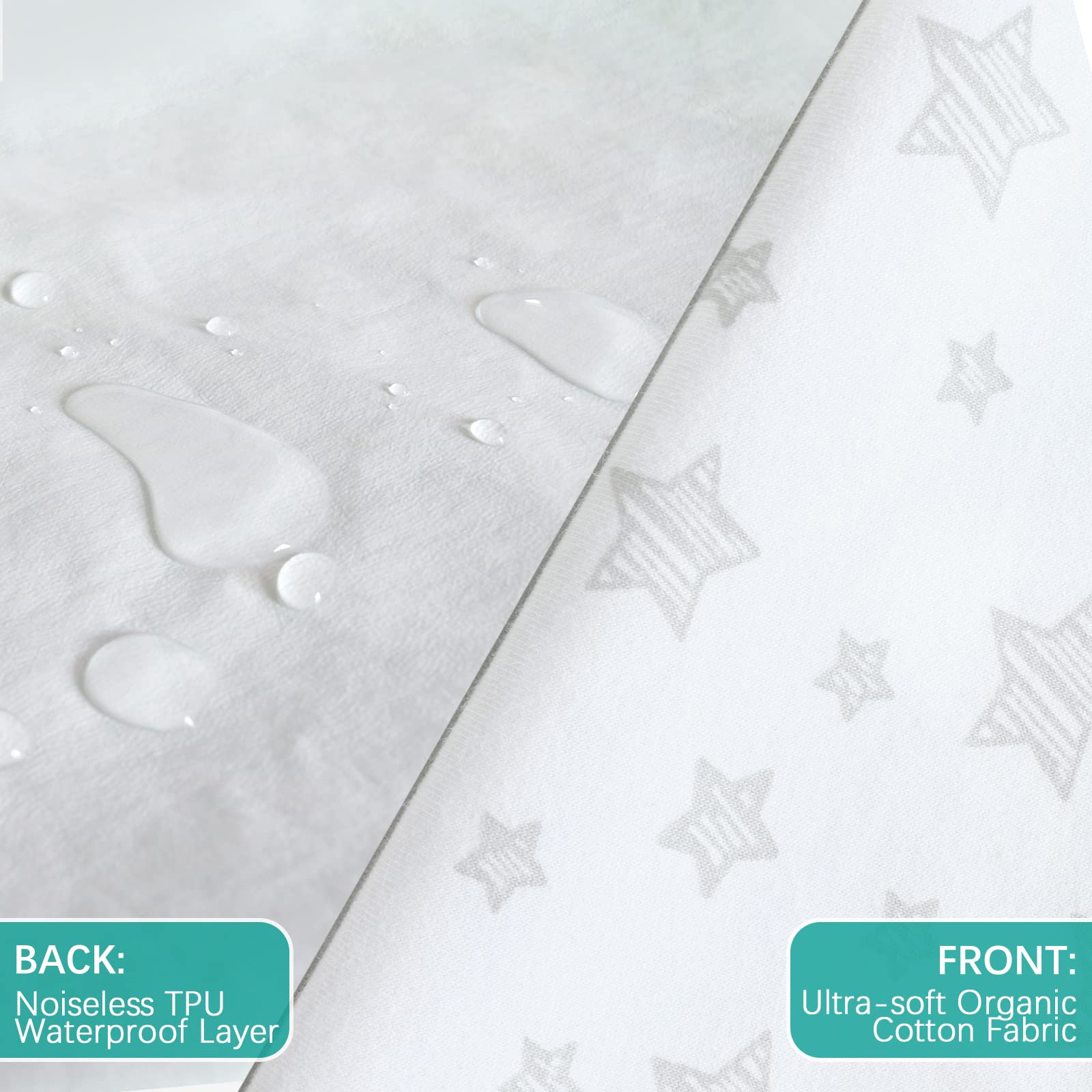 Biloban 100% cotton baby sheet highlighting skin-friendly soft touch.