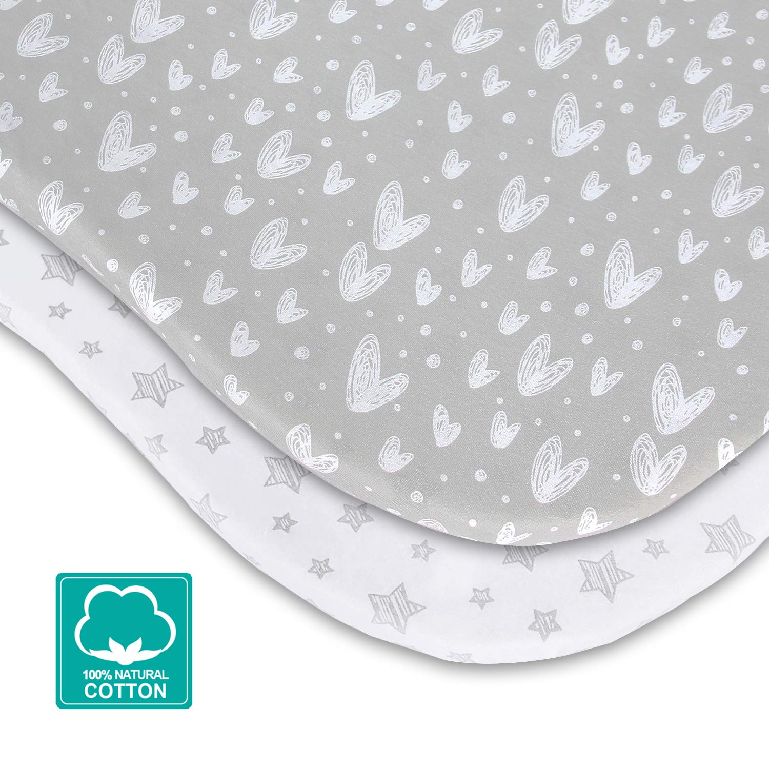 Biloban 100% jersey cotton playard sheets provide breathable baby skin comfort