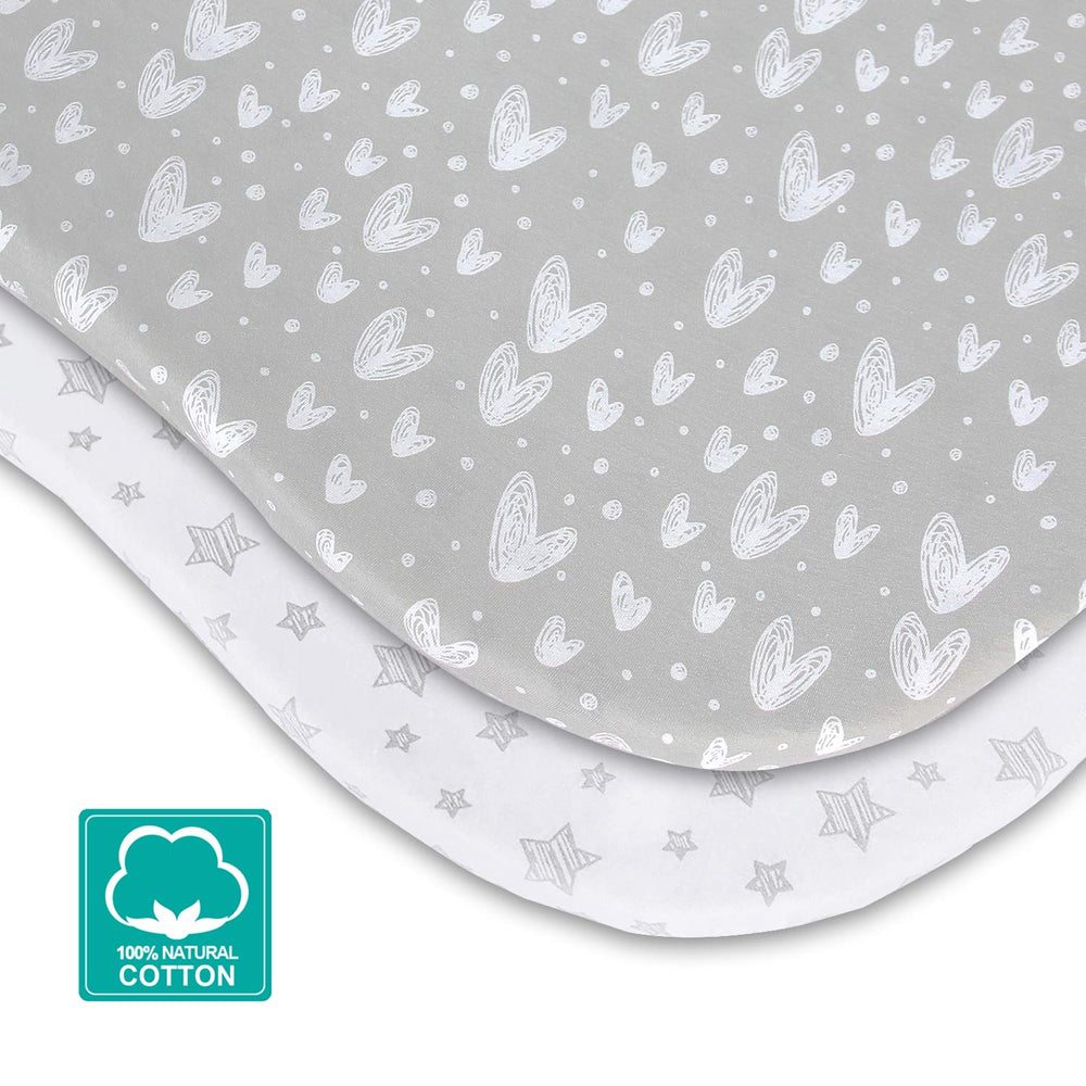 Biloban 100% jersey cotton playard sheets provide breathable baby skin comfort