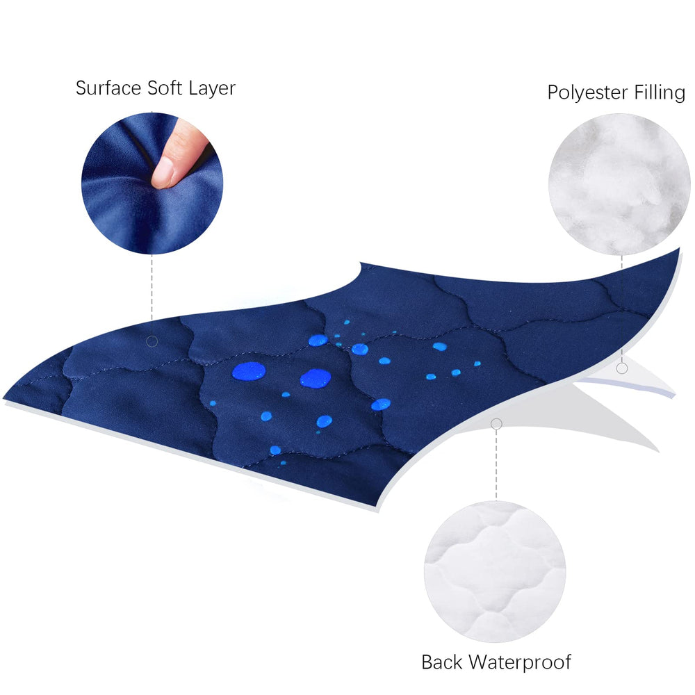 Biloban 4-layer design crib mattress protector provides soft padding and moisture wicking for comfort.