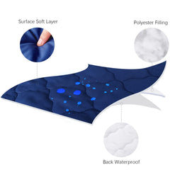 Biloban 4-layer design crib mattress protector provides soft padding and moisture wicking for comfort.