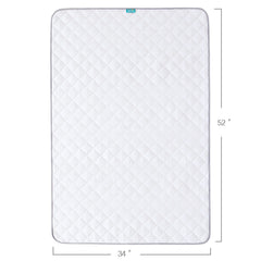Biloban anti-slip bottom layer keeps protector in place on fabric