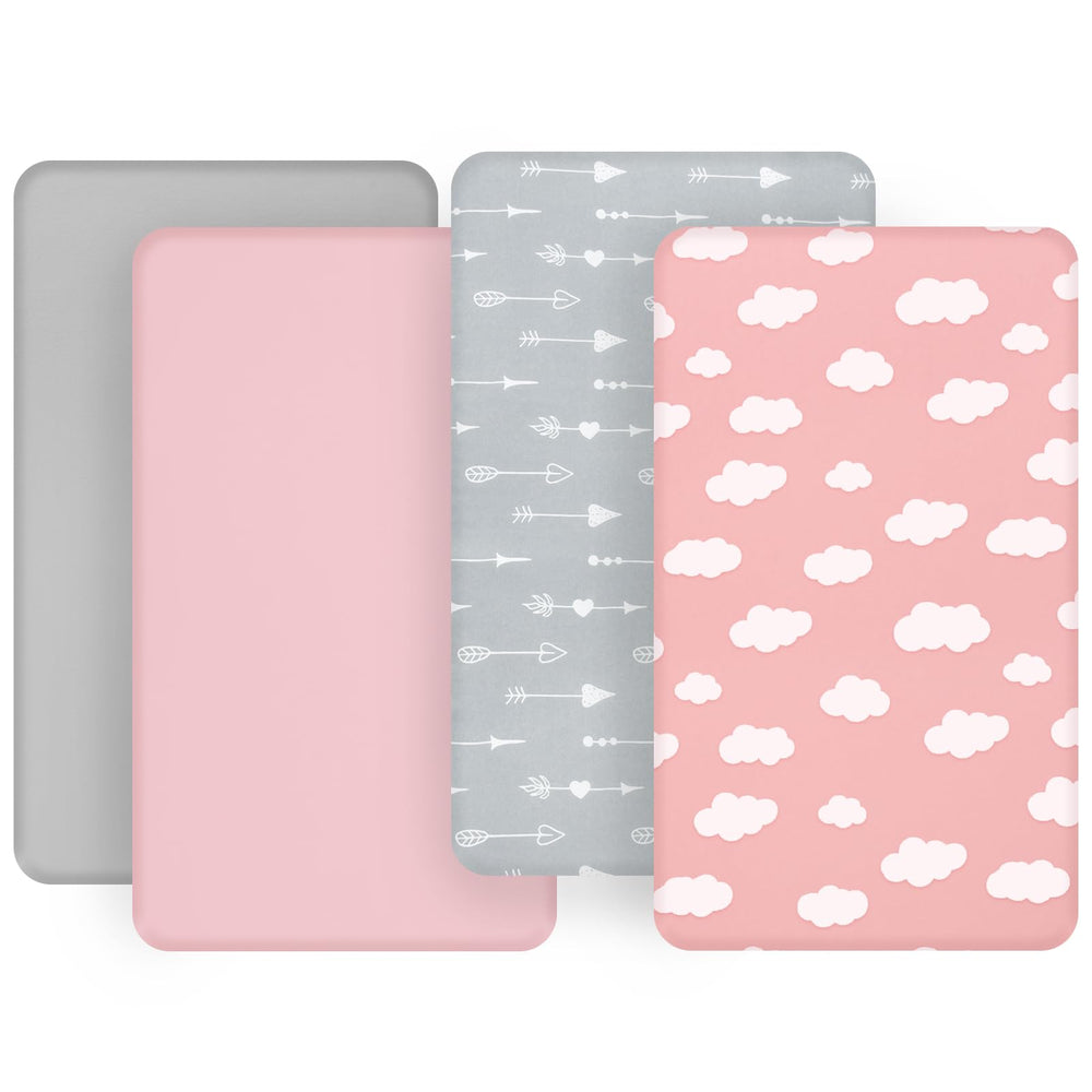 Biloban bassinet sheets full-edge elastic secure fit during active sleep