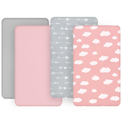 Biloban bassinet sheets full-edge elastic secure fit during active sleep