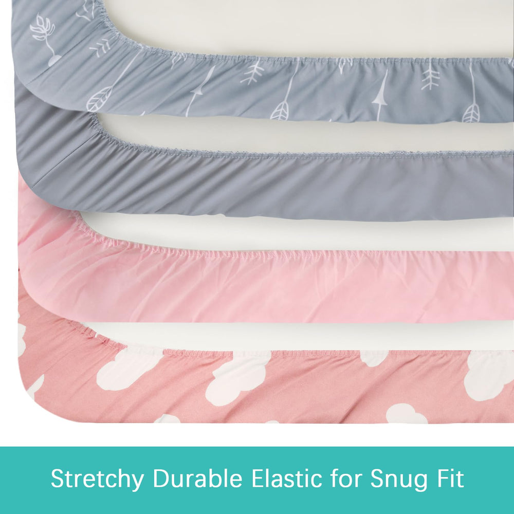 Biloban pink print adds calming nursery color without noisy textures