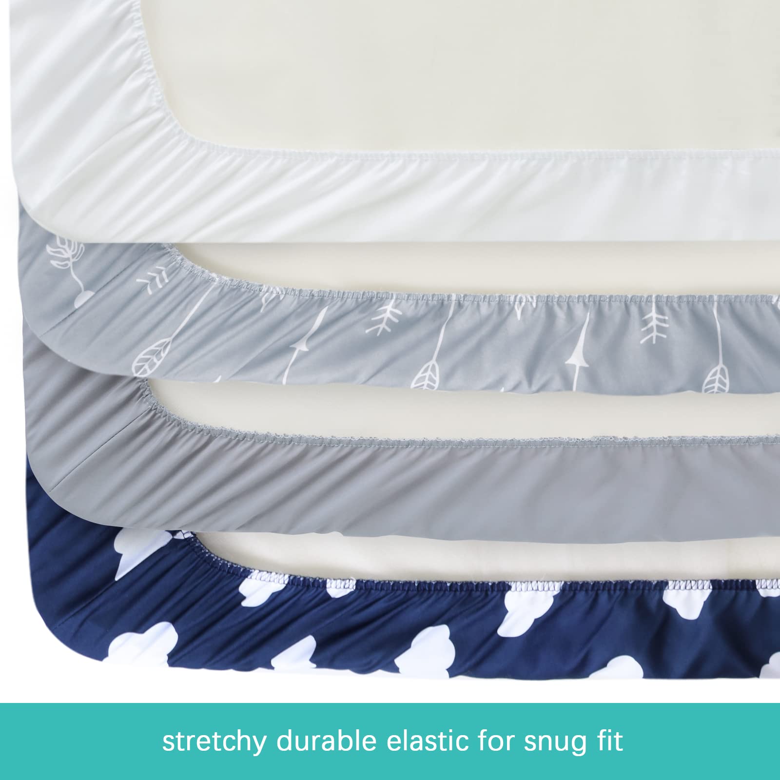 Biloban bassinet sheets elastic edge encased keeps sheet in place