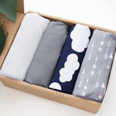 Biloban baby bassinet sheets 4-pack packaging for gifting and easy storage