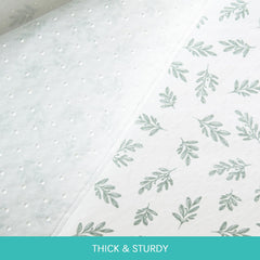 Biloban baby splat mat waterproof surface allows quick wipe-down after spills.