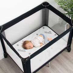 Biloban bamboo-viscose breathable surface keeps baby cool and comfy.