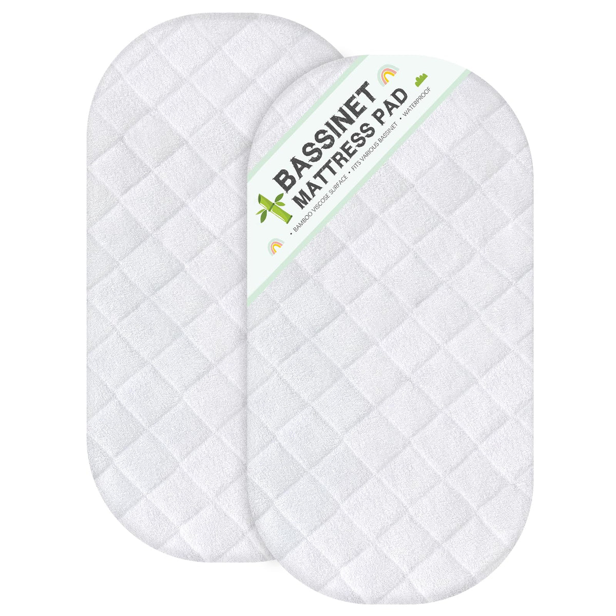 Biloban bassinet mattress pad 15x30 fit for secure compatibility and quick night-time changes