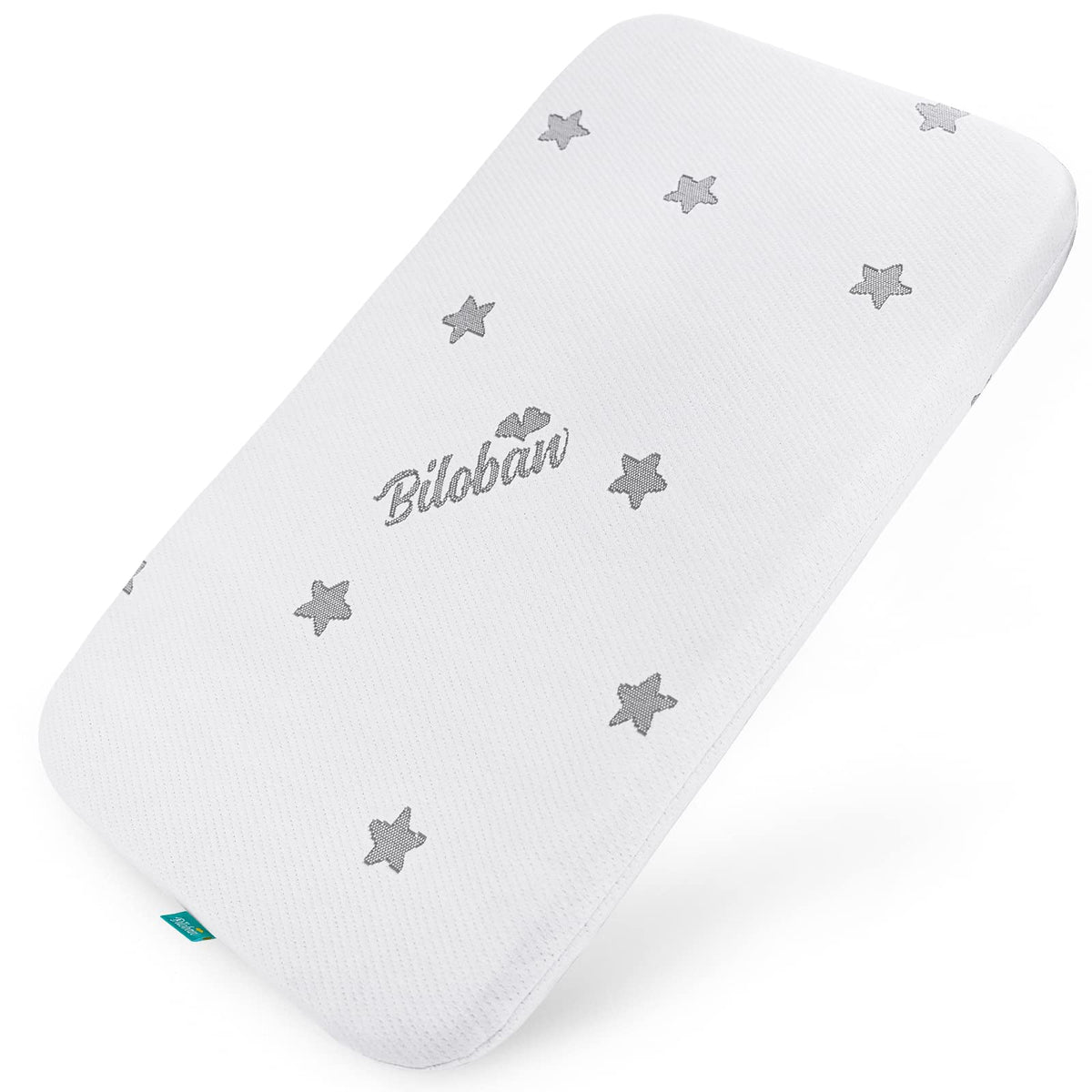 Biloban bassinet mattress pad 18x36-0-8 fits snugly for safe, restful sleep.