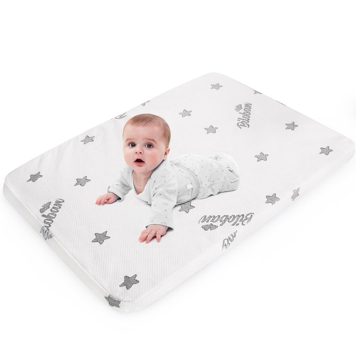 Biloban bassinet mattress pad fits 4moms Breeze Plus for portable comfort.
