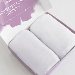 Biloban bassinet sheet 2-pack showing soft cotton jersey texture for baby comfort