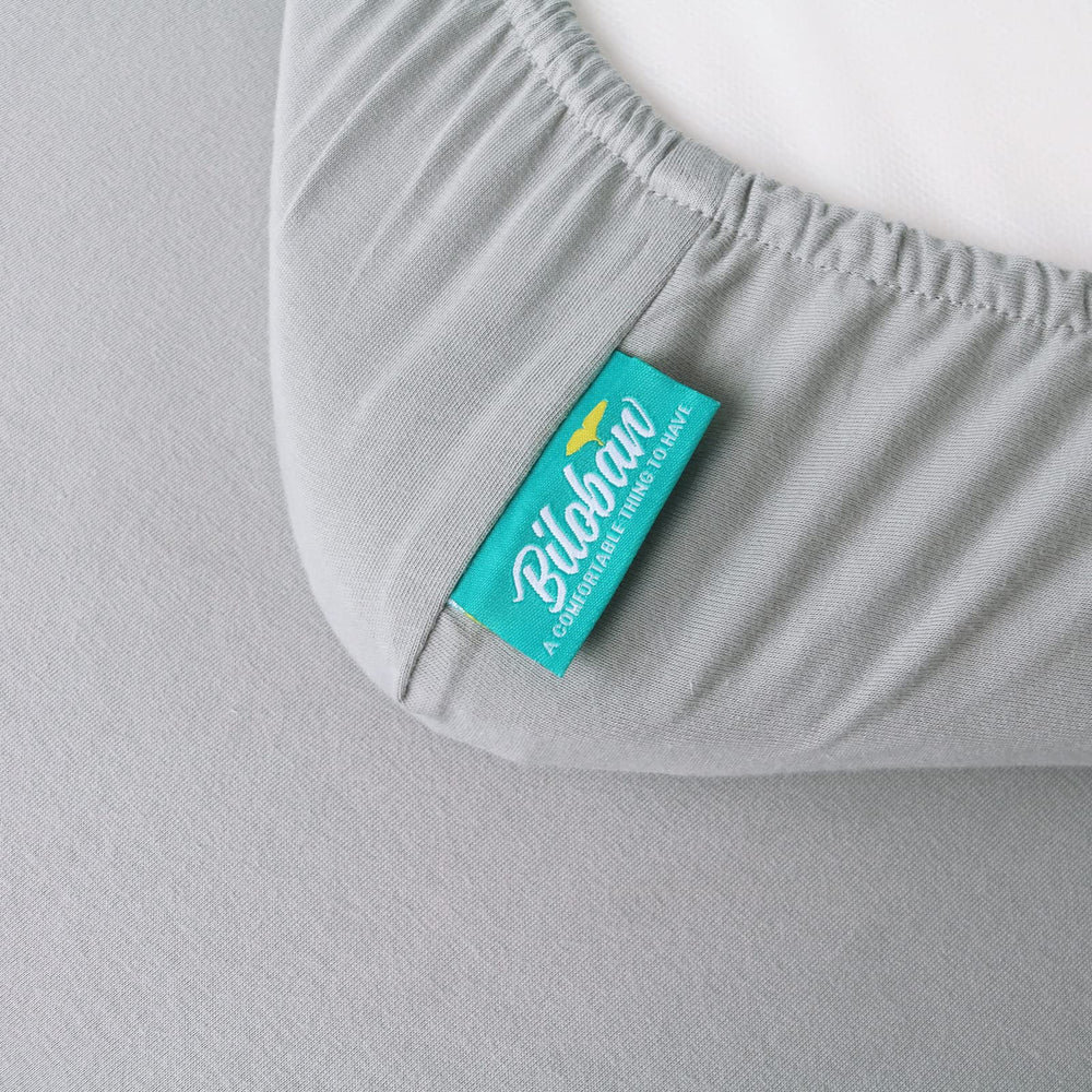 Biloban bassinet-sheet two-pack-gray demonstrates value and colorfast gray shade for everyday use.