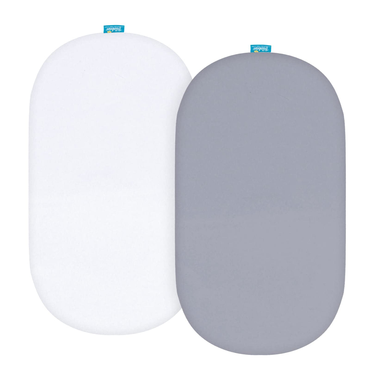 Biloban bassinet sheets 2-pack closeup shows ultra-soft microfiber for gentle baby sleep comfort