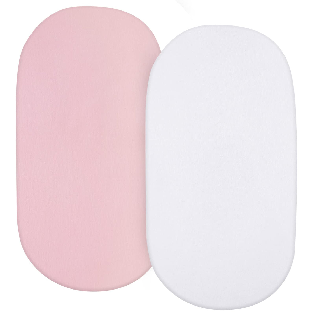 Biloban bassinet sheets 2-pack folded for easy storage and quick changes