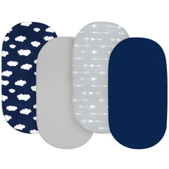 Biloban bassinet sheets compatible with SNOO Smart Sleeper for easy night changes