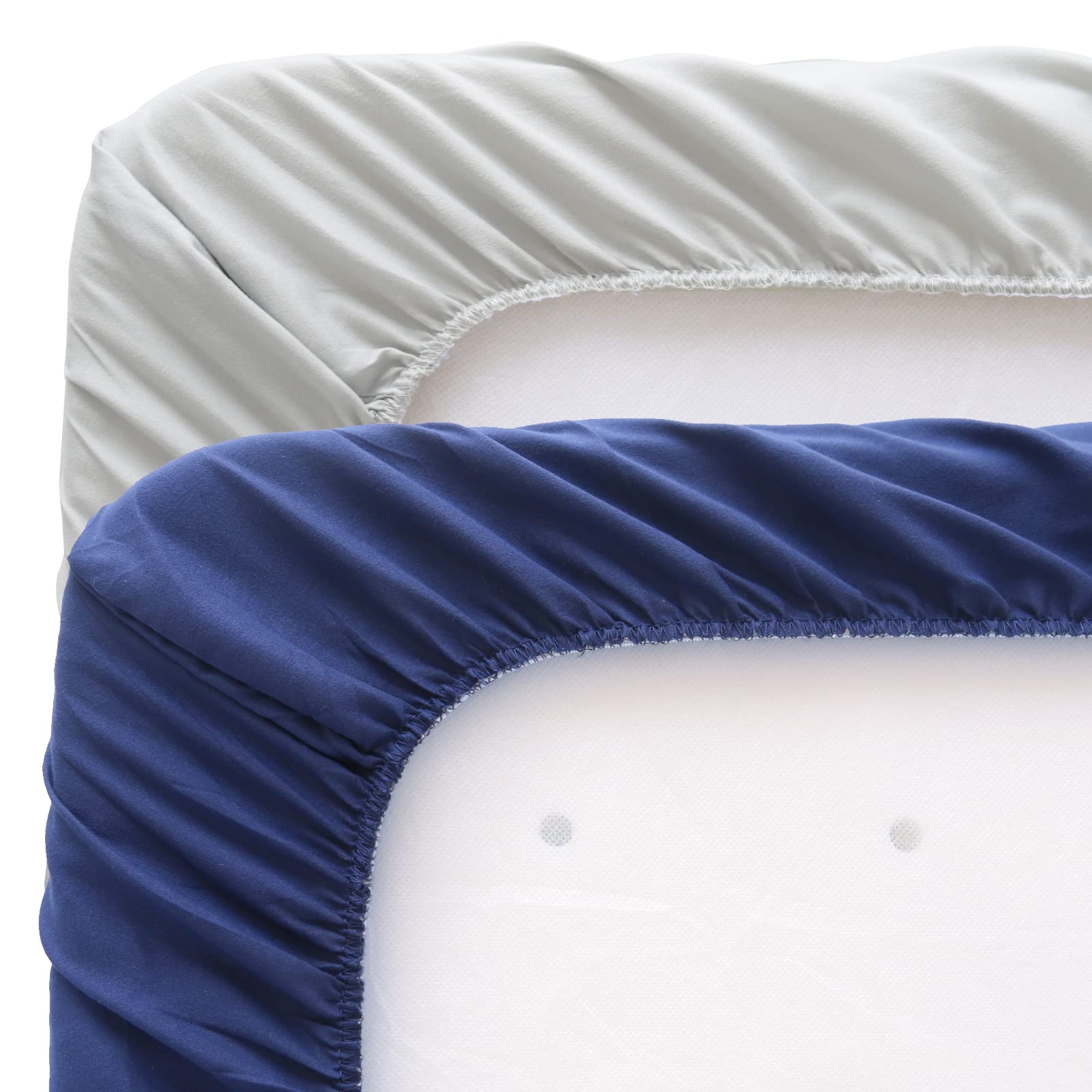 Biloban ultra-soft microfiber bassinet sheet with close-up soft texture.