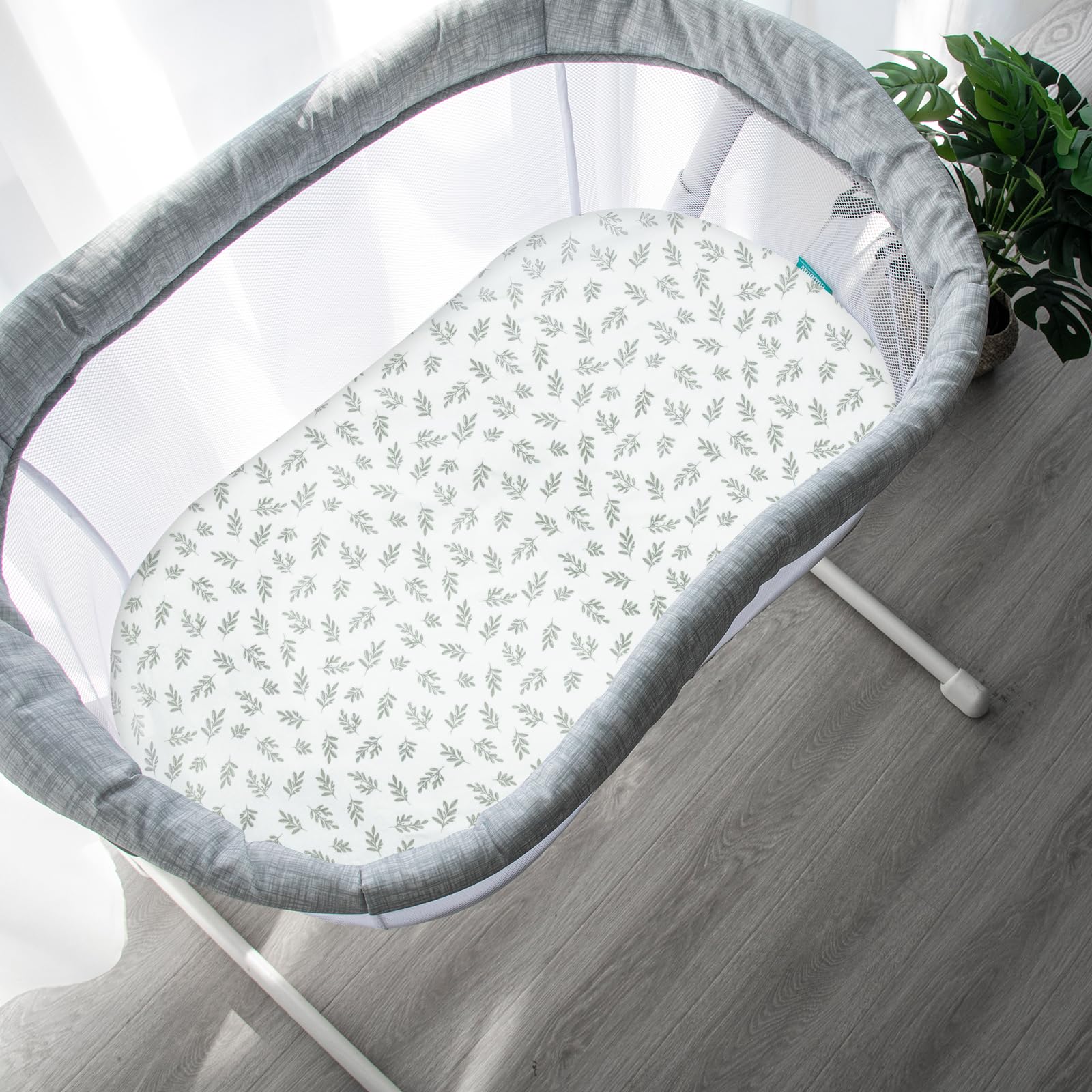 Biloban safe elastic edge bassinet sheets maintain safety and easy removal